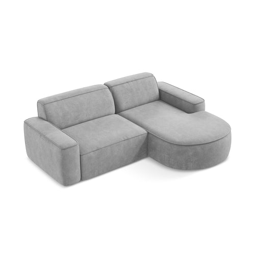 LaMiaSofa hoekbank rechts Melissa - chenille stof - lichtgrijs - 224x166x70
