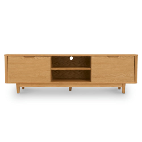 Furnhouse tv-meubel Nyborg - Natuurlijk eikenhout - MDF, Eikenfineer - 45x180x52