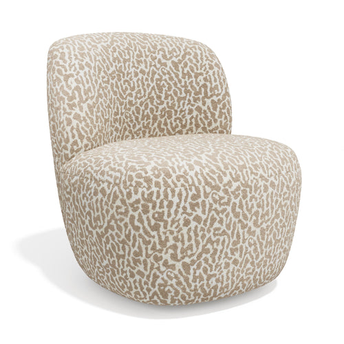 Premium Interiors - Draaistoel COMI - stof met patroon  beige 65cm
