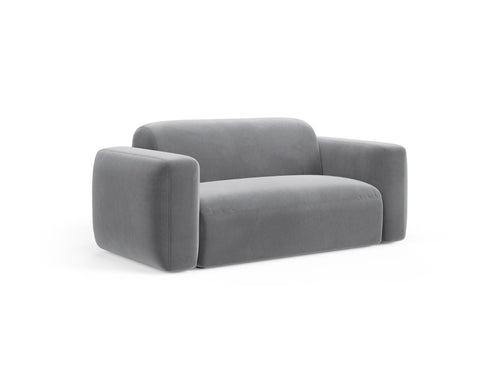 Cosmopolitan Design Modulaire bank Strino 2-zits, flueel grijs - 98x180x78cm