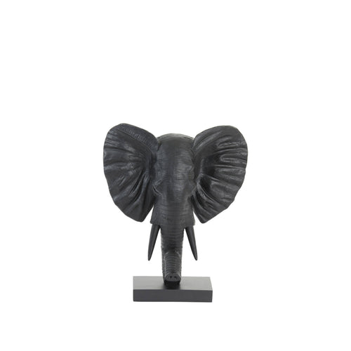 Light & Living ornament Elephant - zwart - 30x15x35.5 cm