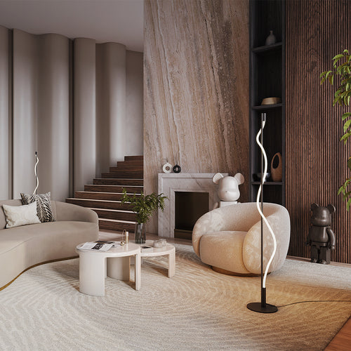 Maytoni - Vloerlamp Tau - Zwart - Ø22 - vtwonen shop