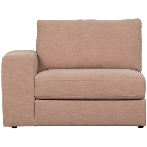 vtwonen 1-zits bank element met arm links Family - Polyester - Roze - 85x115x98