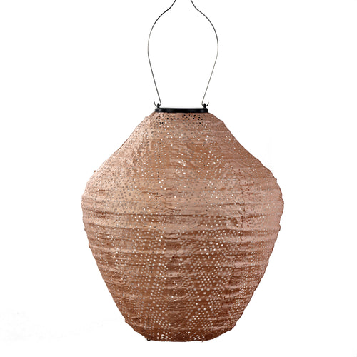 Lumiz solar lampion - ikat jar - 30 cm - roze - vtwonen shop