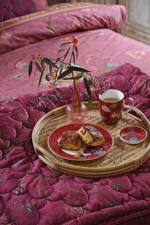 Pip Studio Dekbedovertrek Mumbai Evening - 260 x 200/220 cm - Donker roze