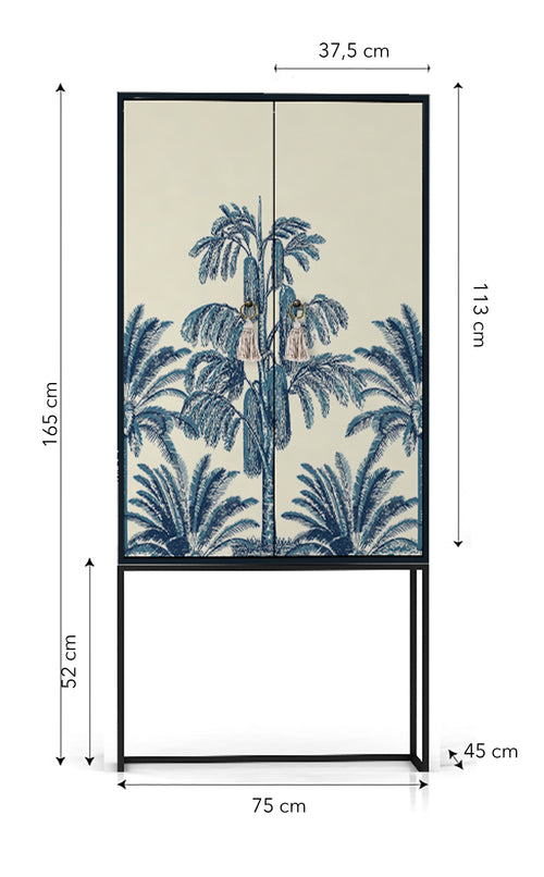 Kast dressoir met 2 deuren van MDF met tropisch patroon - vtwonen shop