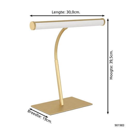 EGLO tafellamp Riccione - 39.5 cm - goud