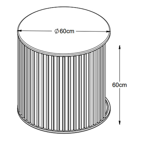 Olivine Redmer Ronde Houten Bijzettafel Ø 60 cm - Zwart - vtwonen shop