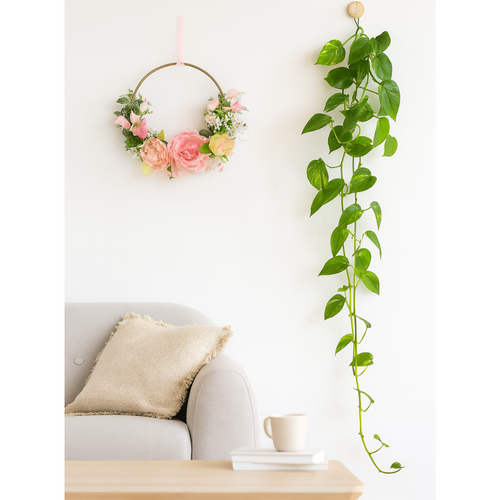 Flourify kunstbloem - Pioenrozen decoratiekrans - 25 cm - vtwonen shop