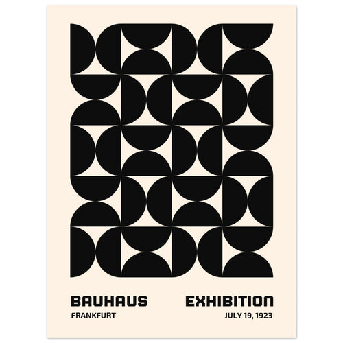 Artfulprints  Bauhaus - 19 juli 1923 zwart   poster 30x40 cm - vtwonen shop