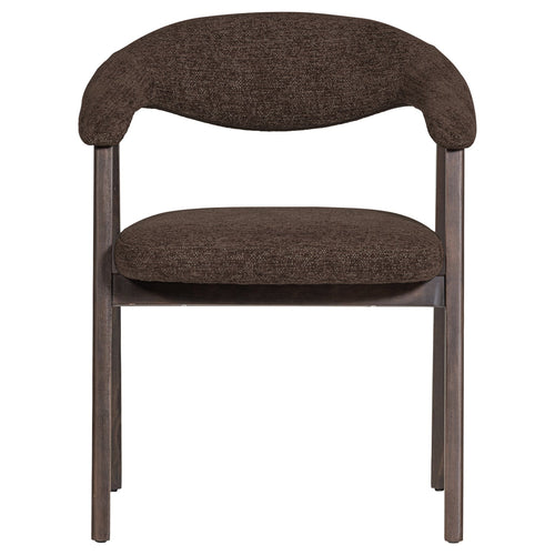 WOOOD eetkamerstoel armleuning bruin Avar - Set Van 2 - 77x60x60