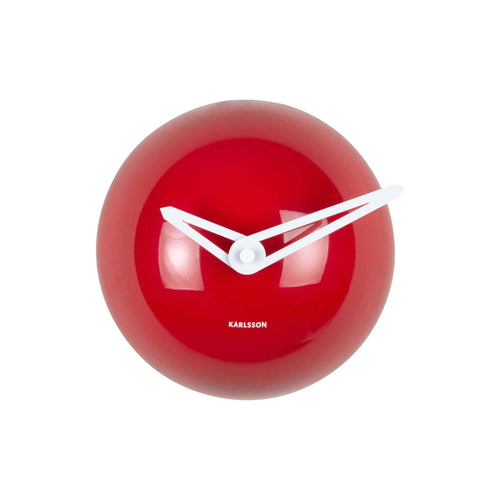 Karlsson wandklok Cool Retro Cap - rood - Ø15cm