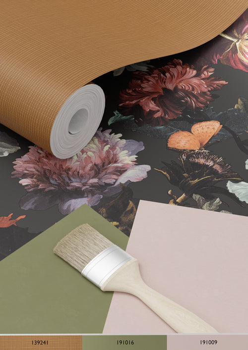 ESTAhome behang bloemen donkergrijs - 53 cm x 10.05 m - 139172 - vtwonen shop