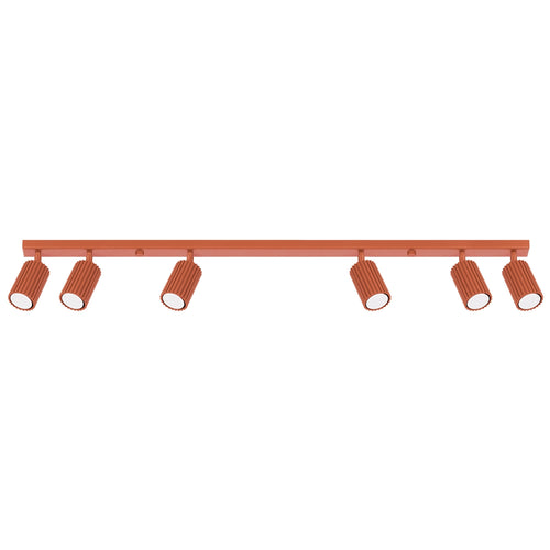 Sollux Lighting Plafondlamp KARBON 6L rood oker - 117x6,5x16,5cm