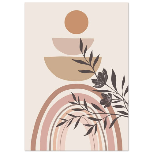 Artfulprints Poster Boho – Harmony curve   - 50x70 cm - beige