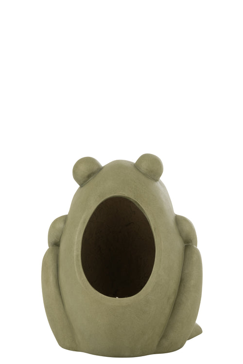 J-Line bloempot Frog - keramiek - groen - large - Ø 27 cm - vtwonen shop