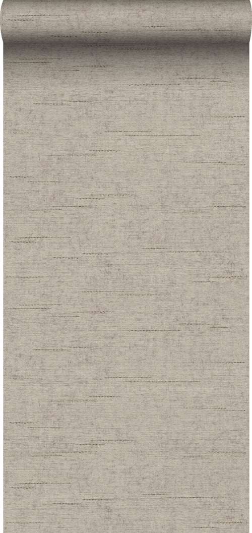 Sanders & Sanders behang geweven structuur donker beige - 53 cm x 10 m - 640539 - vtwonen shop