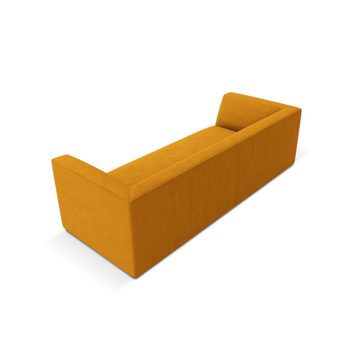 Cosmopolitan Design - Bank Siena 3-zits, ribfluwelen geel - 92x232x69cm