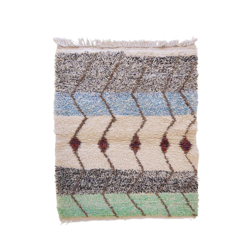 AFK Living vloerkleed Berber - handgemaakt - Wol - 106 x 147 cm - vtwonen shop