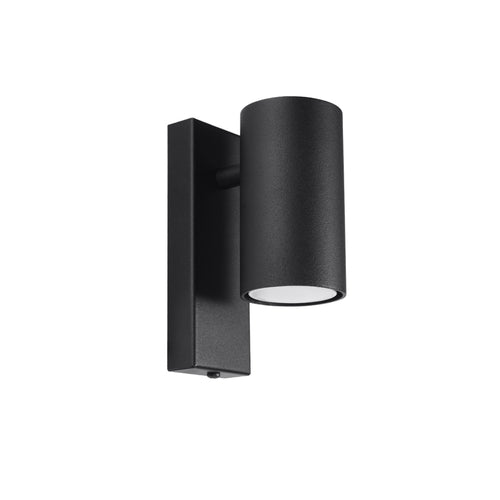 Sollux Lighting Wandlamp UTTI zwart - 6x10x15cm