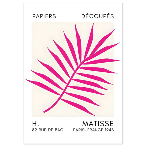 Artfulprints Poster met Lijst Matisse – Floral reef pink   - 30x40 cm - Roze