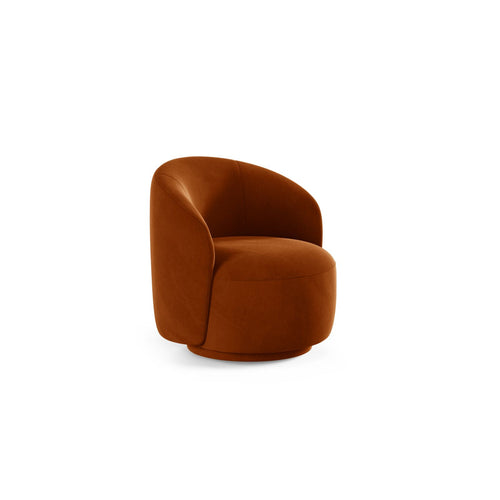 Cosmopolitan Design - Draaistoel Savona flueel terracotta - 72.5x69x70.5cm