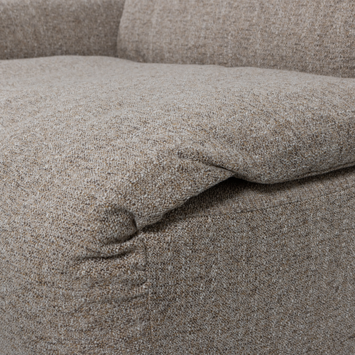 WOOOD 1-zits met arm links Baggy - Geweven Stof - Bruin - 81x114x101