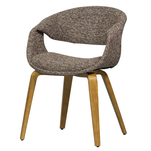 WOOOD eetkamerstoelen houten naturel poot Yossi - Bruin - Set van 2