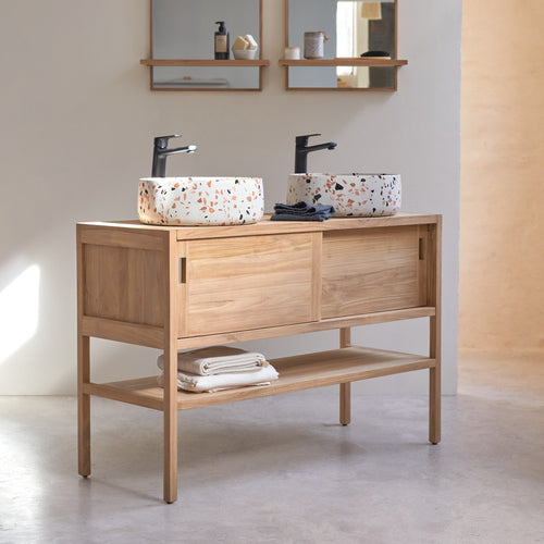Tikamoon Massief teakhouten badmeubel 120 cm - Naturel
