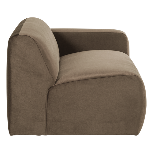 WOOOD 2-zits bank arm rechts Mojo Base - Velvet - Taupe - 74x185x97