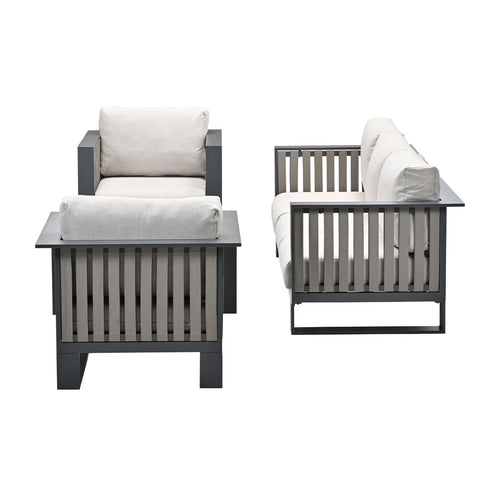 Garden Impressions loungeset Gabon taupe - 4-delig