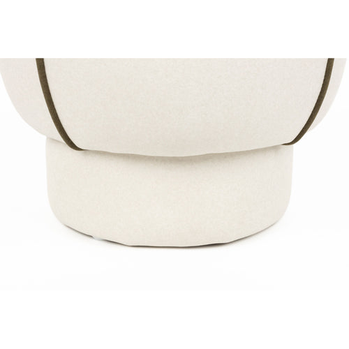 Housecraft Living Marina Poef Rond 45 cm Wit
