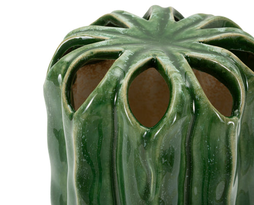 Mauro Ferretti vaas - 11,5x23,5 cm - groen