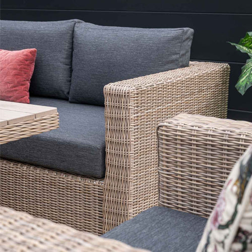 Garden Impressions lounge dining set Tennessee 3-delig rechts vintage willow - texfiber