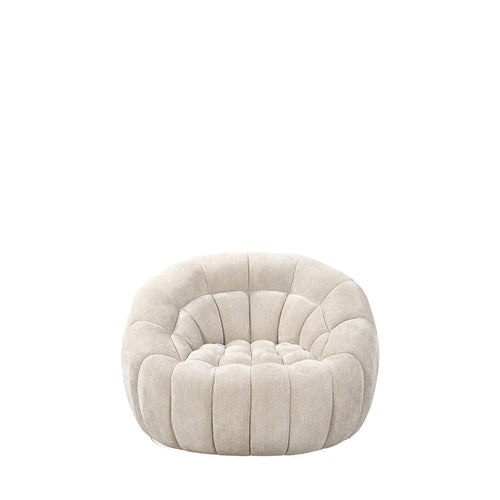 LABEL51 Fauteuil Cloud - Naturel Stof - Draaibaar