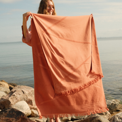 WAY strandlaken - 100 x 220 cm - Terracotta