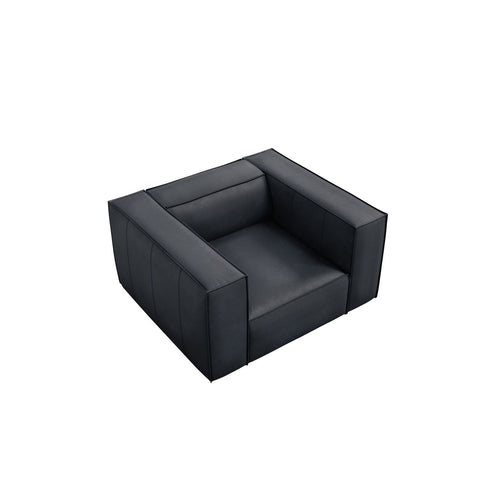 Cosmopolitan Design - Fauteuil Turin echt leer blauw - 95x113x68cm