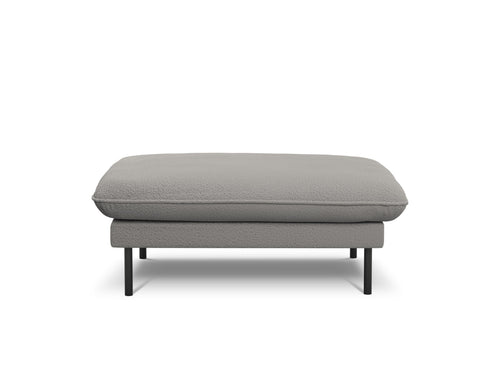 Cosmopolitan Design Poef Vienna boucle, grijs - 73x93x43cm