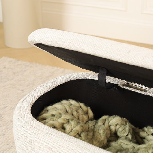 Nolon Juna bankje met opbergruimte beige melange  - 95 x 37 cm