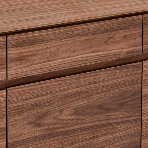 Furnhouse 3-deurs dressoir Tokyo - Amerikaanse walnoot - MDF, Amerikaans walnootfineer - 45x155x82
