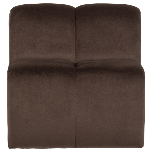 WOOOD eetbank 84 cm met rugleuning Mojo - Velvet - Bruin - 83x84x73
