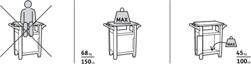 Keter Unity Classic BBQ tafel - 76,4x52x90cm - 93L - Grafiet - vtwonen shop