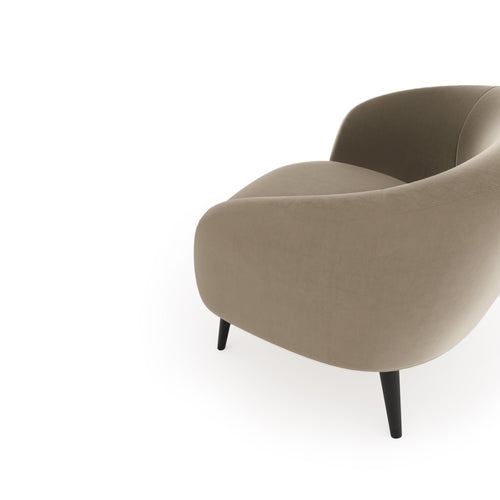 Sia Home - Fauteuils Luna Marie - Fluwelen stof - Taupe beige - 75cm - vtwonen shop