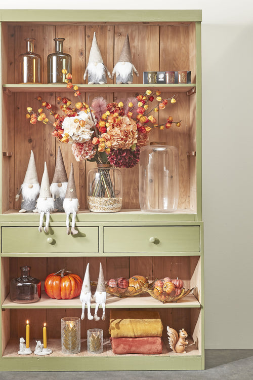 Mica Decorations Regal Fles Vaas - H30 x Ø16 cm - Glas - Bruin