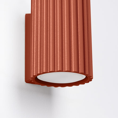 Sollux Lighting Wandlamp KARBON 10 rood oker - 6,5x8,5x10cm