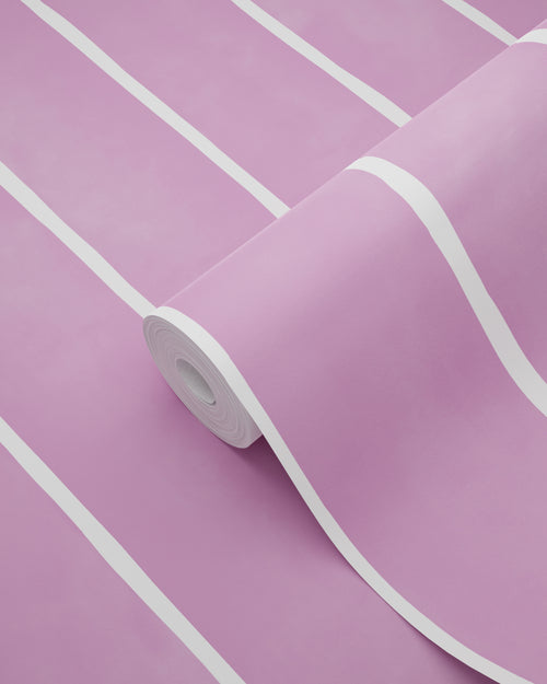 ESTAhome behang strepen paars en wit - 50 x 900 cm - 131308 - vtwonen shop