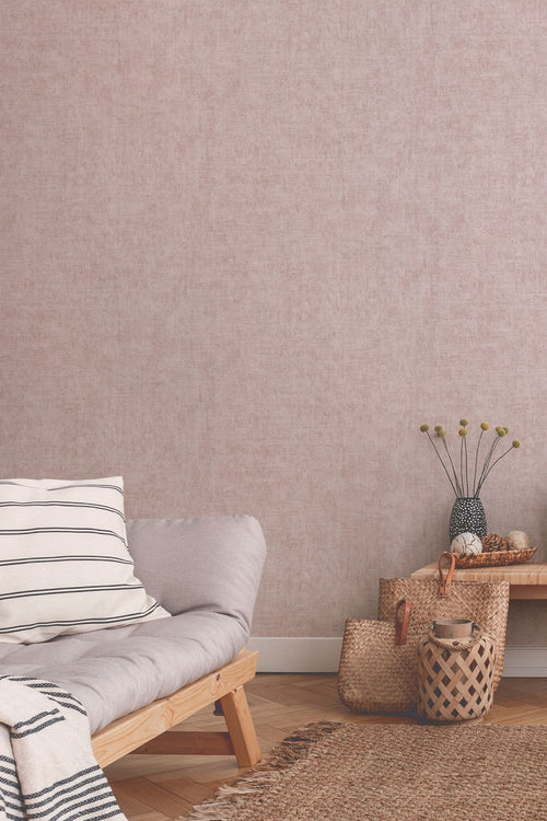 Livingwalls behang geschilderd effect zacht roze - 53 cm x 10.05 m - AS-374232