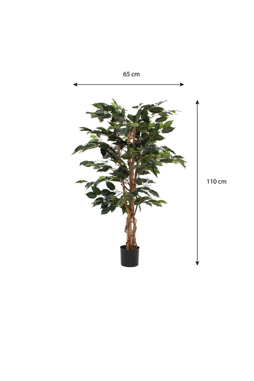Mica Decorations Ficus Kunstplant - H110 x Ø65 cm - Groen