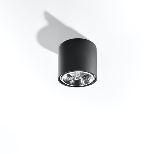 Sollux Lighting Plafondlamp TIUBE zwart - 12x12x11cm