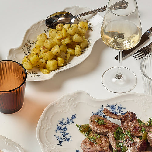 Bonbistro - Serveerschaal 26x16cm brown flower Retro - vtwonen shop